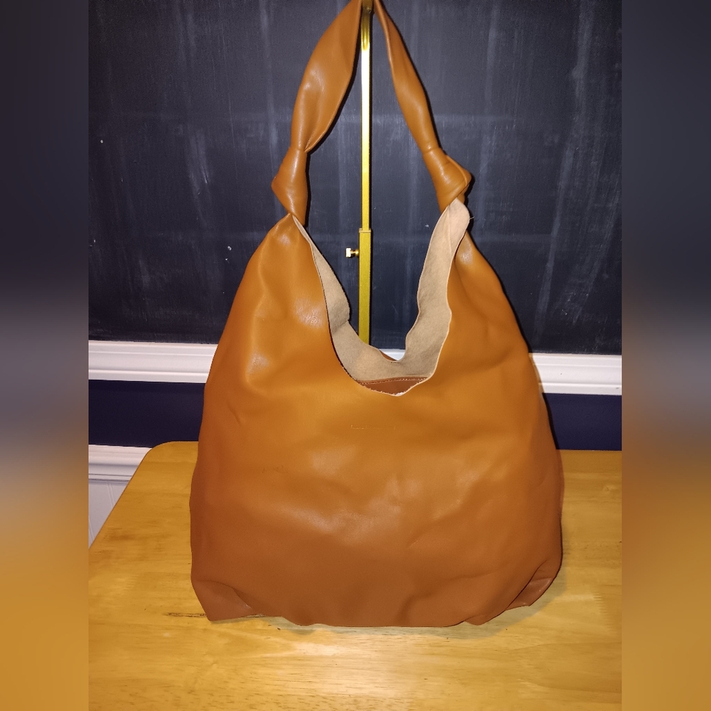 Elizabeth and James Brown Leather Tote Bag